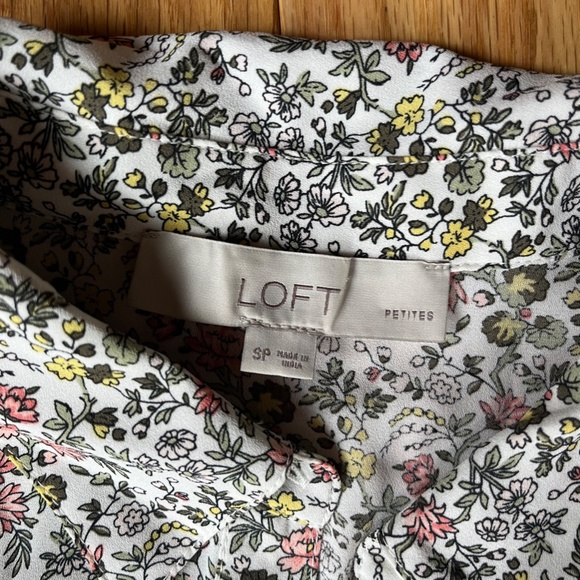 Loft Flower Blouse with Tie-Front Waist - Picture 2 of 3